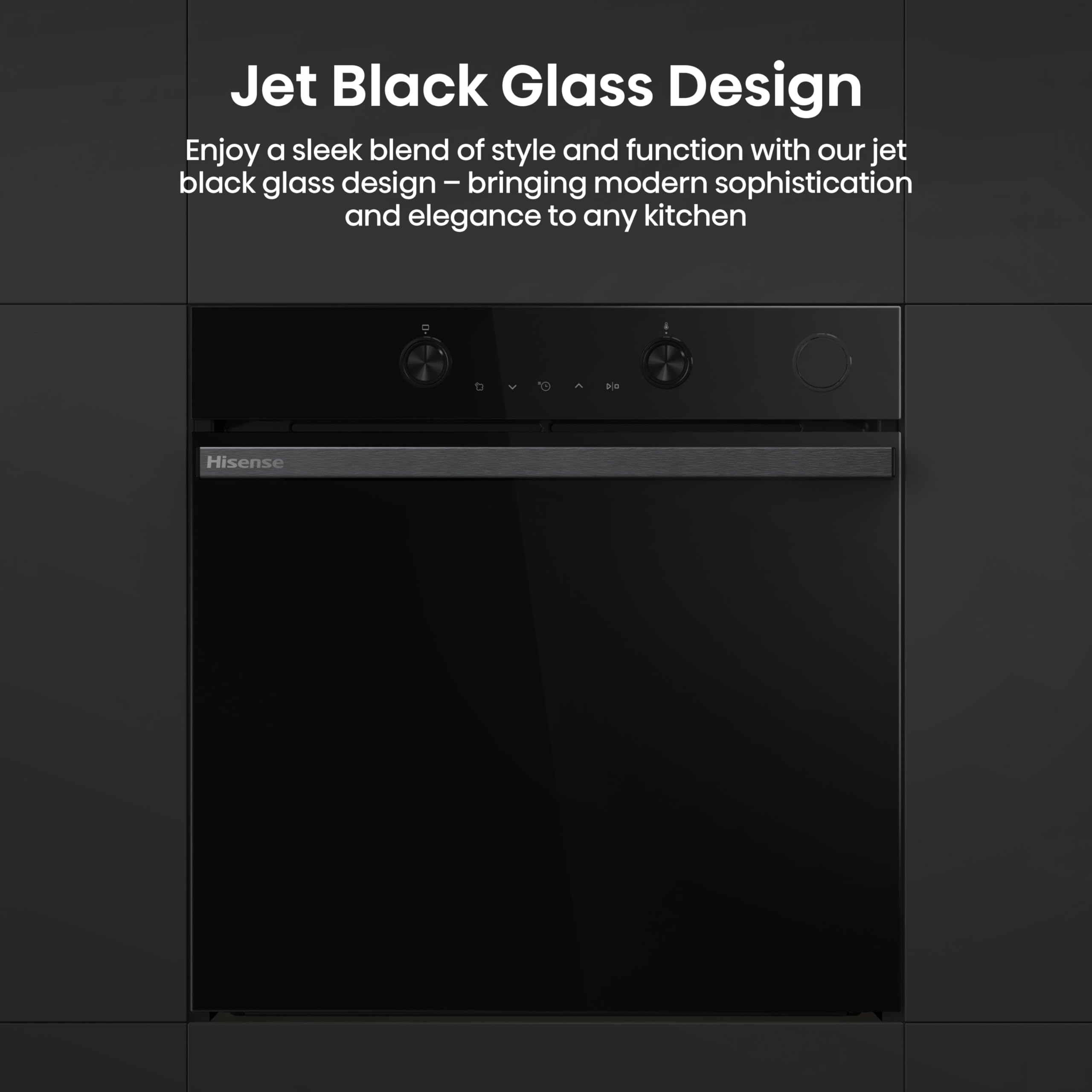 Hisense Hi4 BlackLine 77L BSA66226ADBGUK Built-In Electric Single Oven with Air Fry - Black - A Rated — view 9