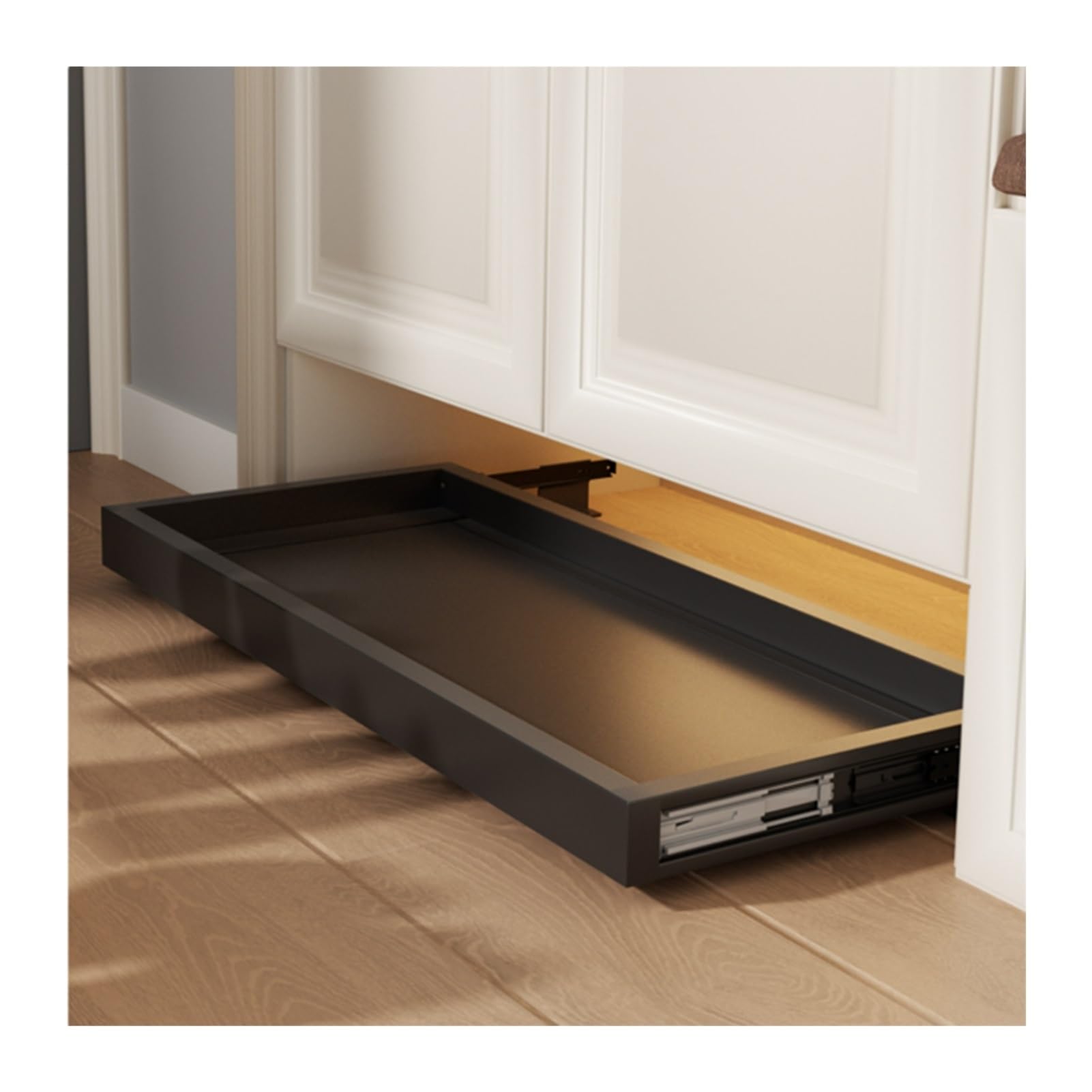 Étagère à chaussures rétractable pour entrée ordonnée et vestiaire épuré