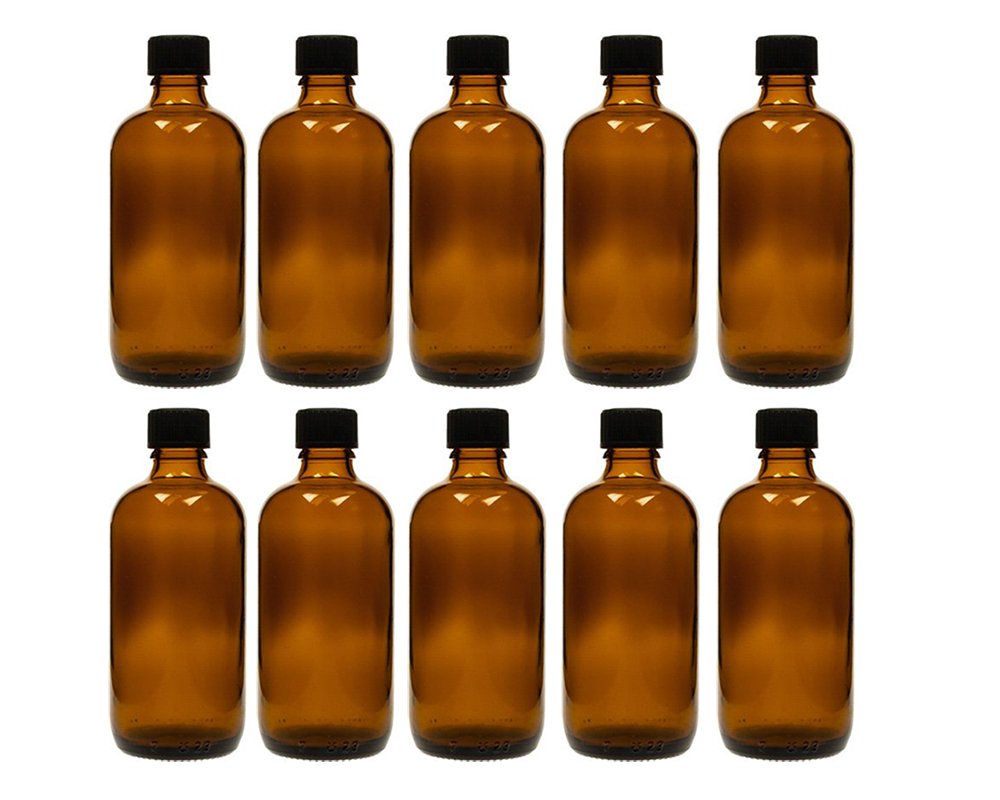 Vitrea 100 x 100 ml Tropfflasche Glasflaschen mit Tropfeinsatz | Farbe Braunglas | Füllmenge: 100 ml | Apothekerflasche | Dosierung von Flüssigkeiten E-Liquids (100 Stück)