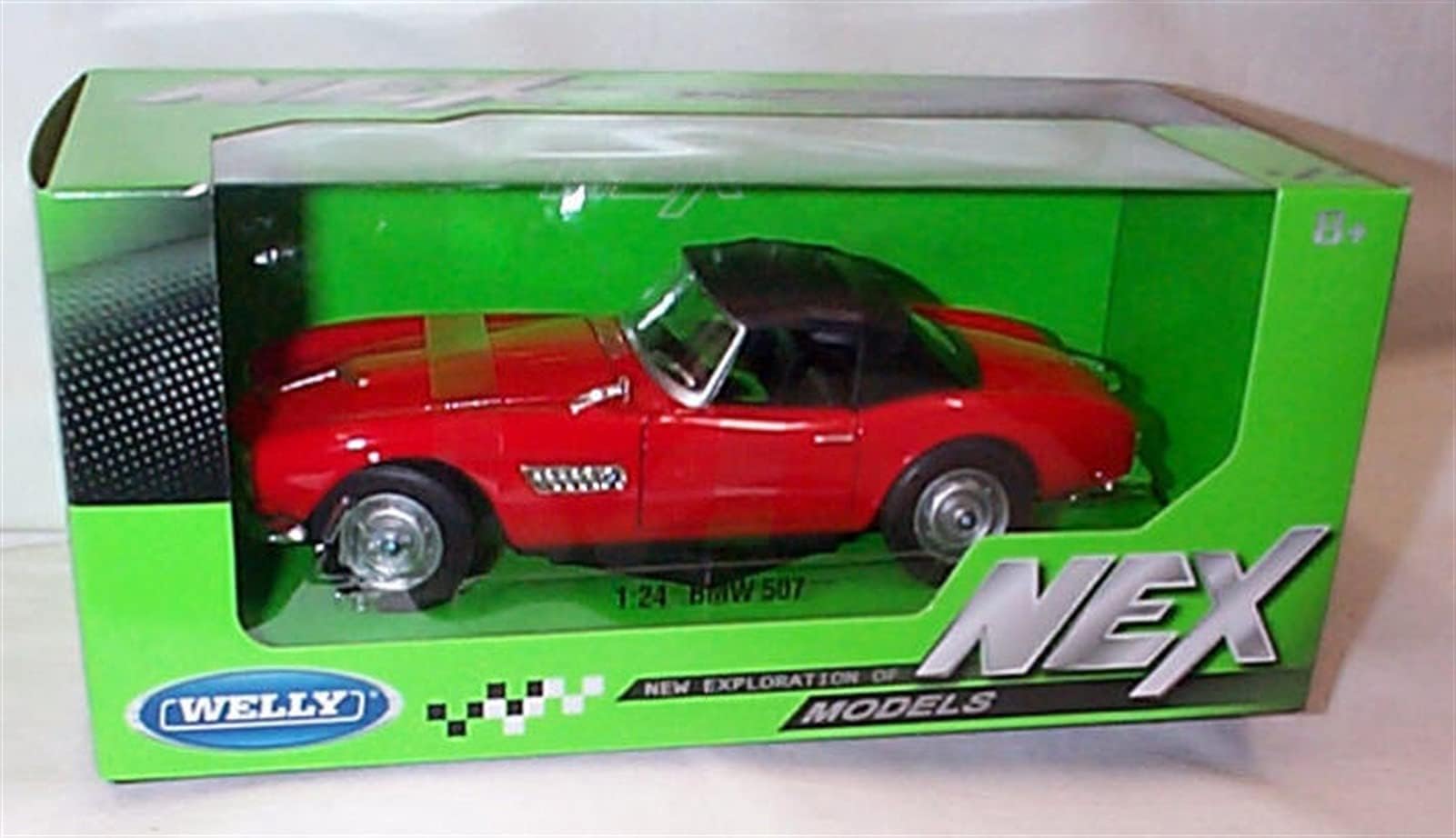 Welly nex models B.M.W 507 Red Hard top vehicle 1:24 scale diecast model