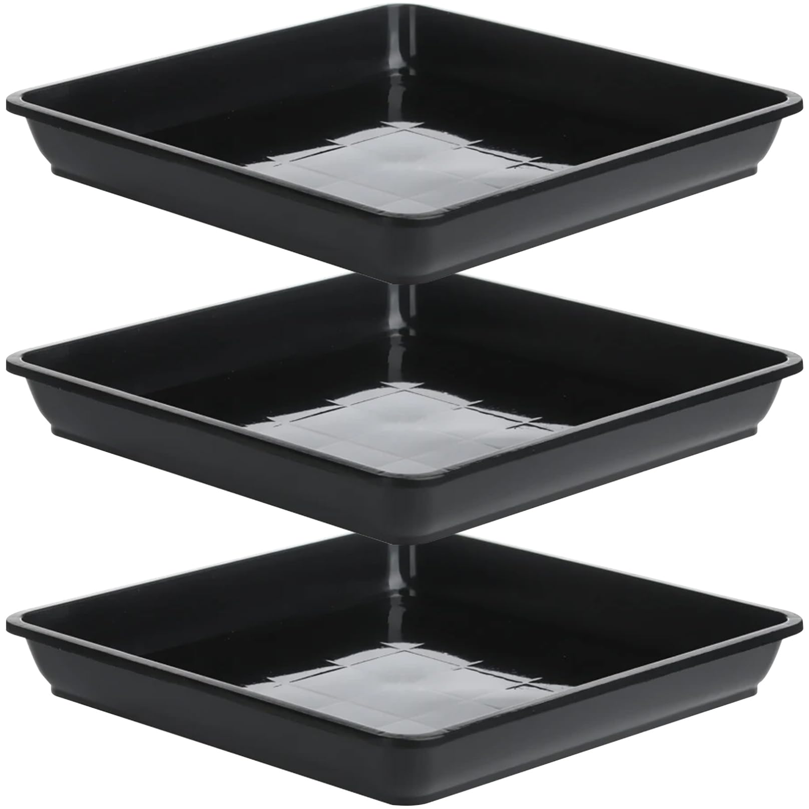 Soucoupe pour pot de fleur en plastique Jorzer | Plateau de drainage pour plante et bonsaï