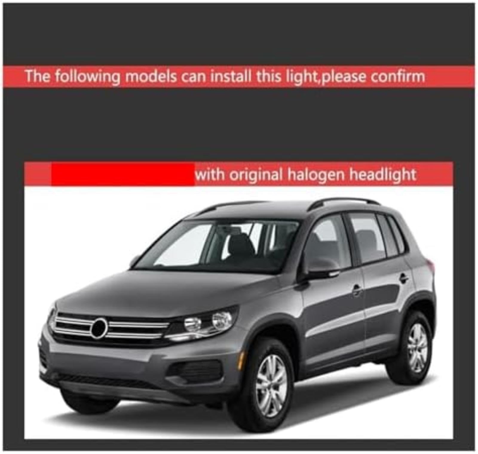 Dla Vw, dla Tiguan 2013-2016 reflektory samochodowe soczewki projektora Drl anioł dla oko lampa czołowa sygnał Auto lampy przednie reflektor włącz światło Wskaźnik (Right Hand Drive)