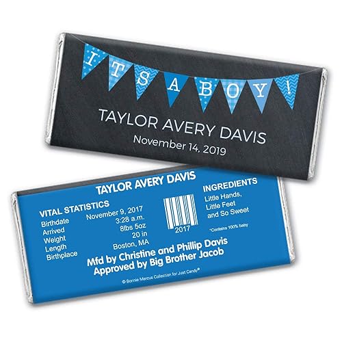 Paquete de 25 envolturas personalizadas para anuncio de nacimiento para bebés varones (paquete de 25) - It's a Boy disponible en Yaxa El Salvador