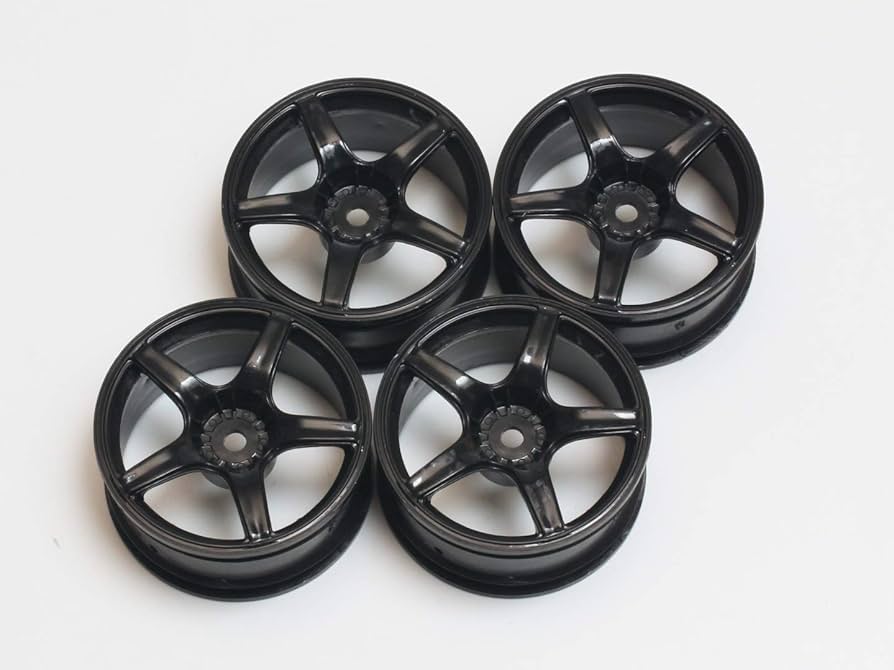Amazon | 1/10ツーリング/ドリフトカー用 ブラック 5本スポーク Amazon | 1/10ツーリング/ドリフトカー用 ブラック 5本スポーク