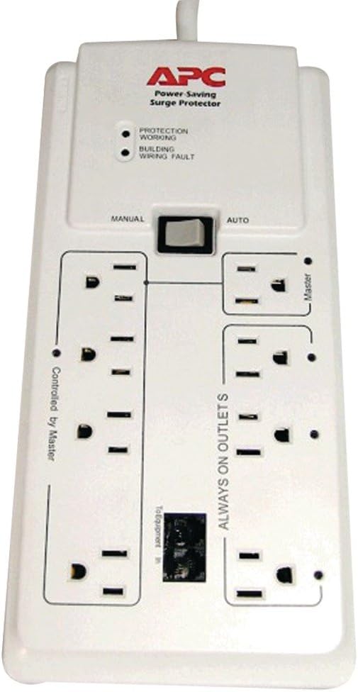 Apc P8gt 8Outlet Surge Protector With Master/Controlled Outlets Electronics