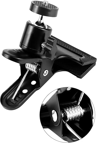 Miniatura 2 de QWORK Paquete de 4 soportes multifuncionales de trípode para cámara con trípode giratorio de 360 grados, cabeza de bola estándar de 14 pulgadas,