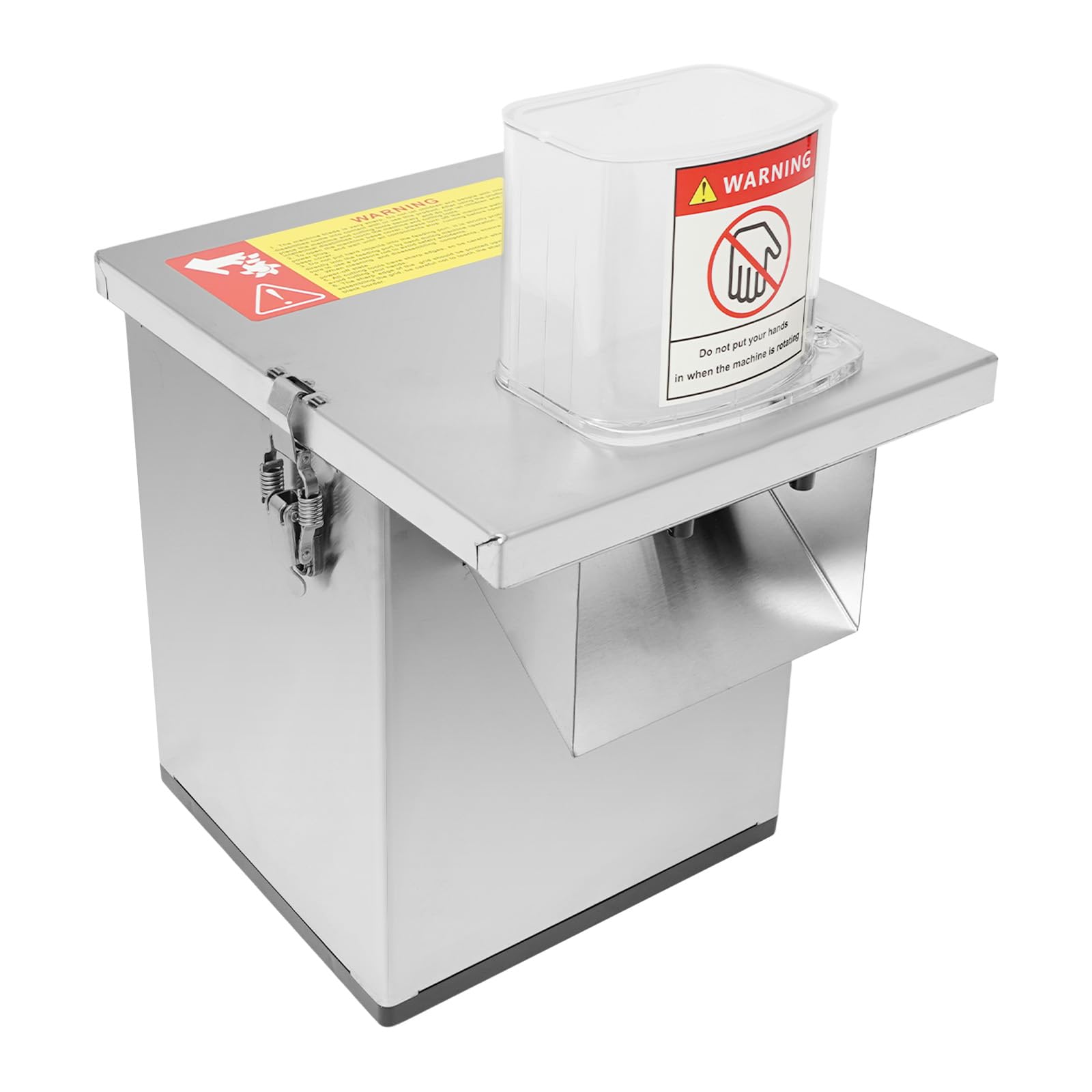 Gemüseschneider Elektrisch 200W,4-in-1-Gemüseschneider für den gewerblichen Gebrauch,Multifunktionaler Gemüseschneider 150kg/h für Würfelschneider, Raspeler und -Streifenschneider