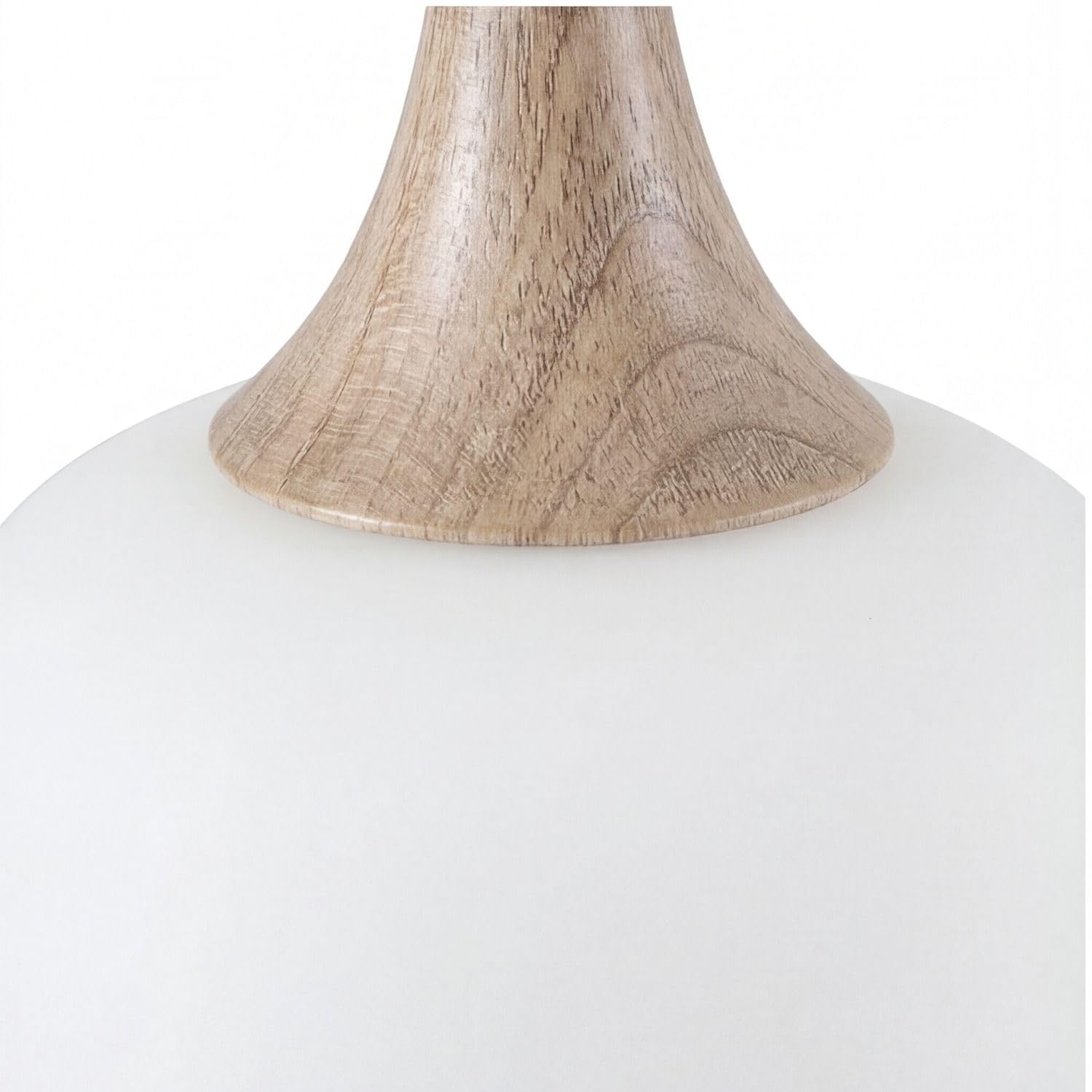 Lámpara colgante para mesa alargada moderna de vidrio y madera regulable en altura L:97 cm de tres luces E14 antideslumbrante ideal para sala de estar y comedor estilo escandinavo
