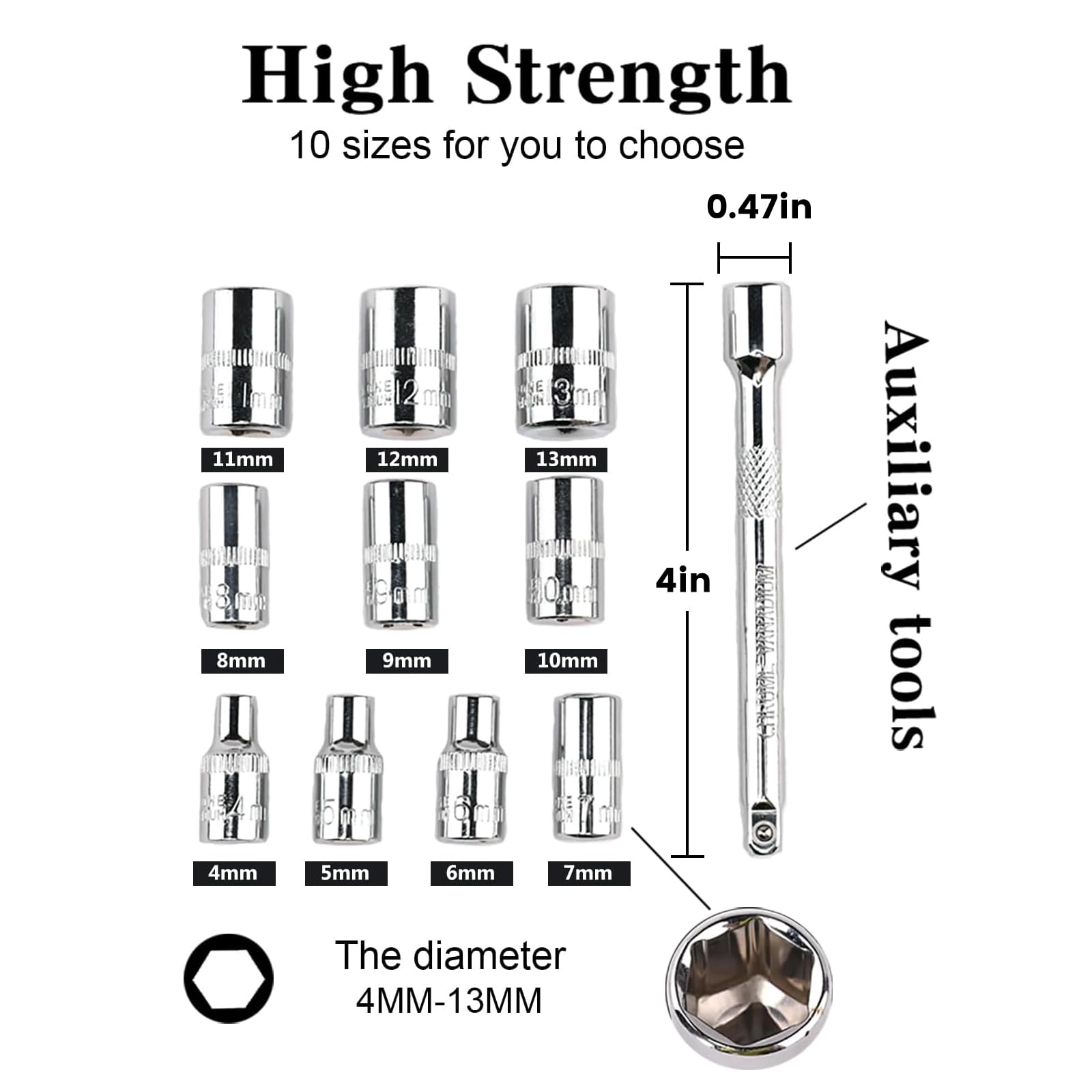 Amazon | Egofine 12ピース 1/4インチ ミニラチェットソケットレンチ 