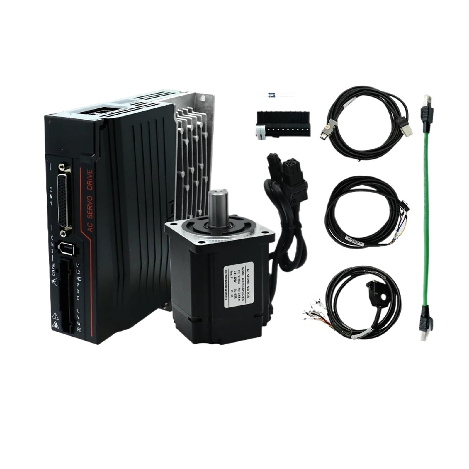 Kit Servomotore 400/750 W 3000 Giri/min RS485 Modbus | Kit servomotore di ricambio. supporta impulsi 5/24 V, analogico -10-10 V, RS485 Modbus(750w 2.4Nm)