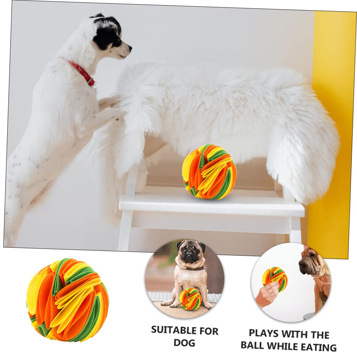 FOMIYES 3 Juguetes Interactivos para Perros Juguetes Molares para Mascotas Juguetes para Masticar con Fugas De Comida.