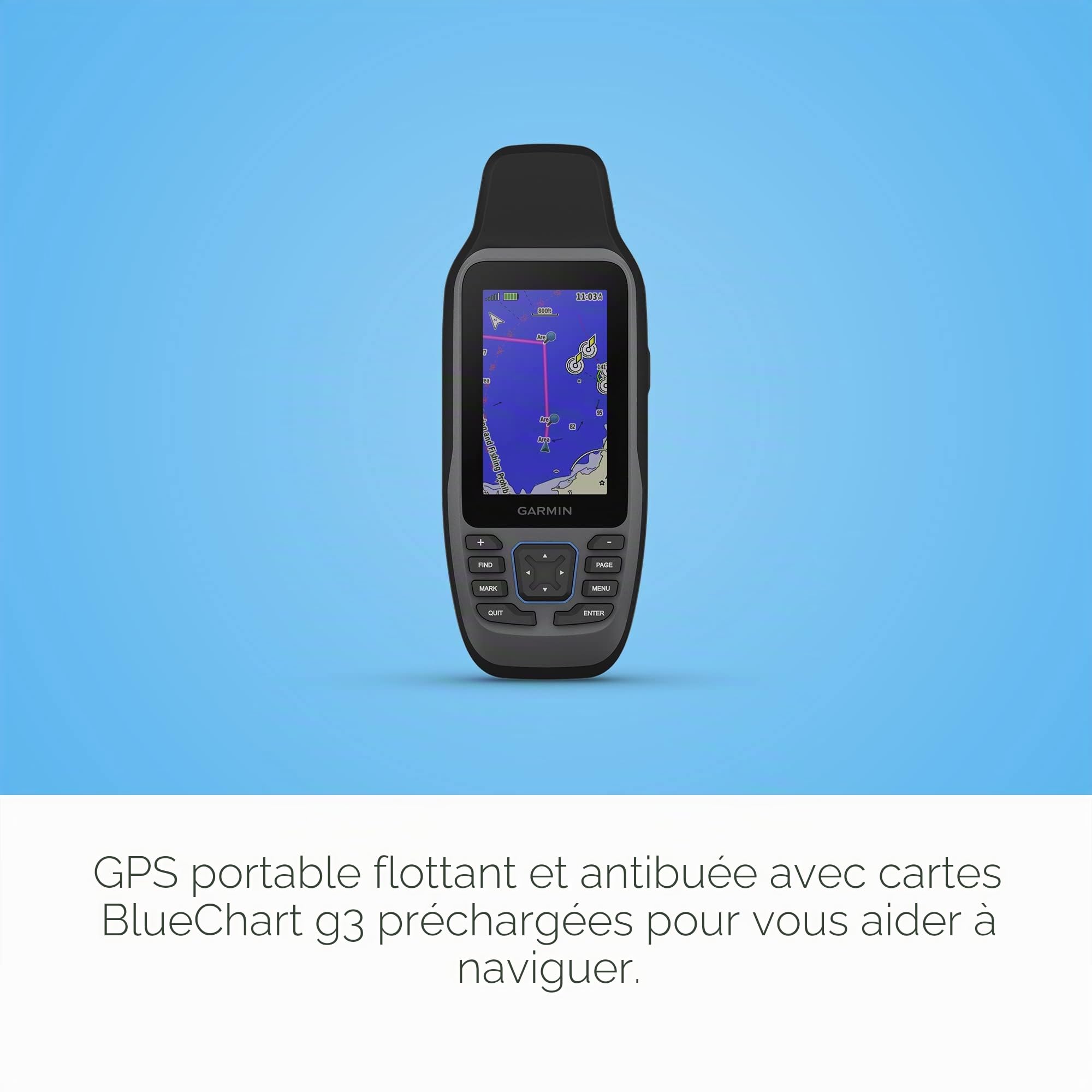 Garmin GPSMAP 79sc, GPS Marin Portable préchargé avec Cartes côtières BlueChart g3, Design Robuste et Flotte dans l'eau