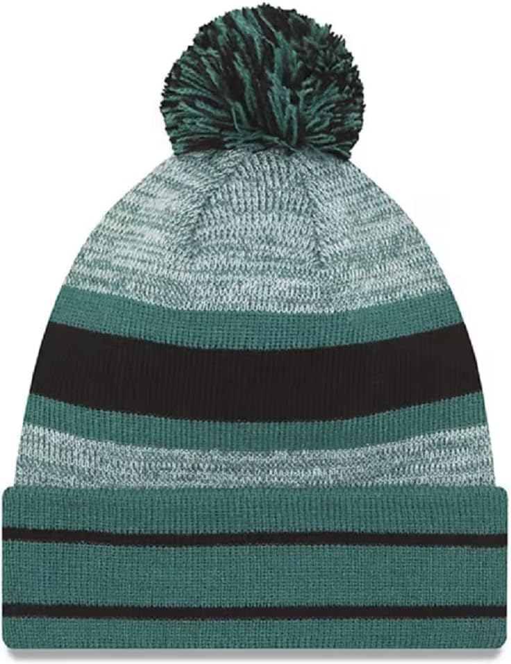 New Era Men's Team Logo Cuffed Knit Pom Hat - Image 2