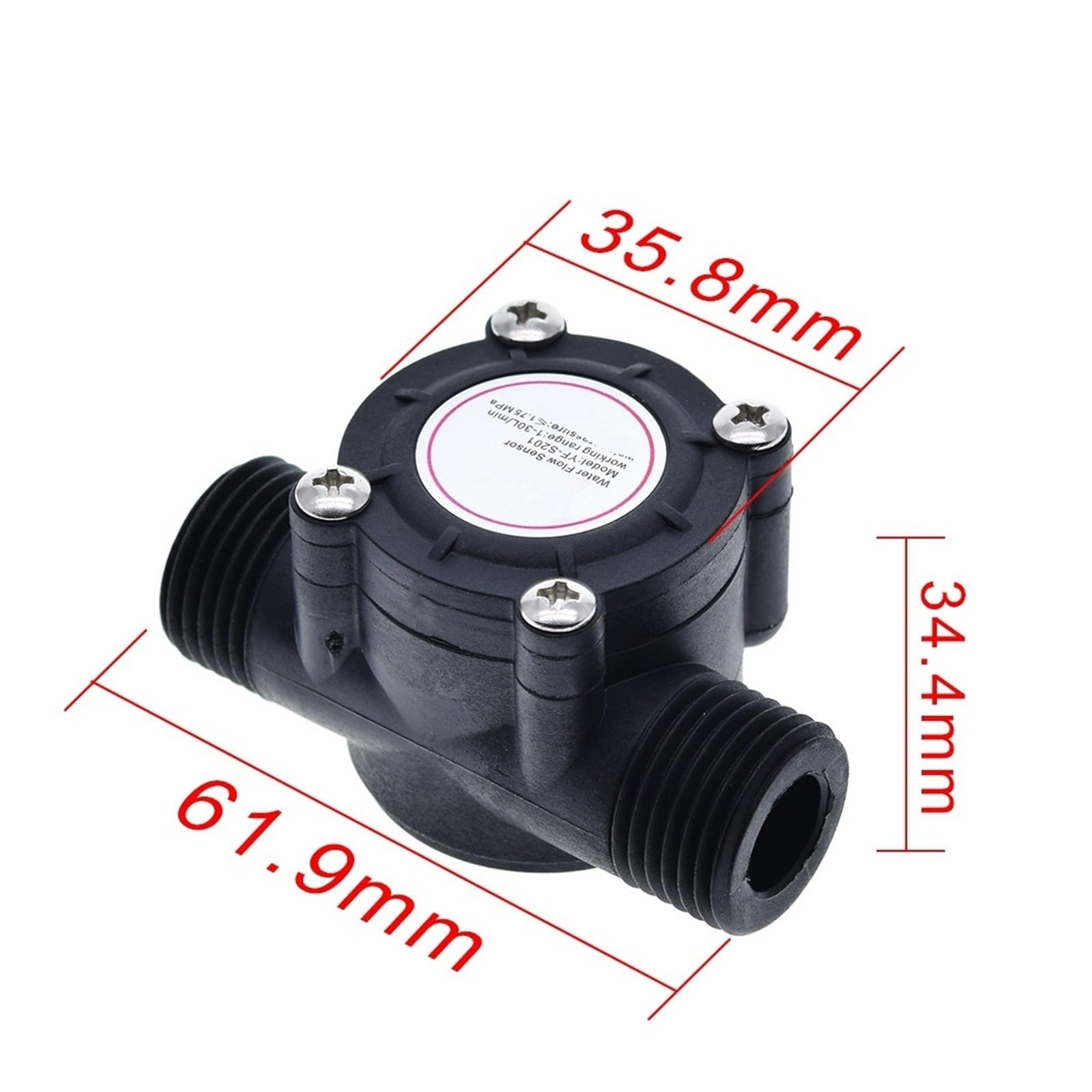 Flow Sensor Meter Digital Pipeline Water Flow Water Flow Sensor Flowmeter Flow Sensor Water 1-30L 2.0MPa YF-S201