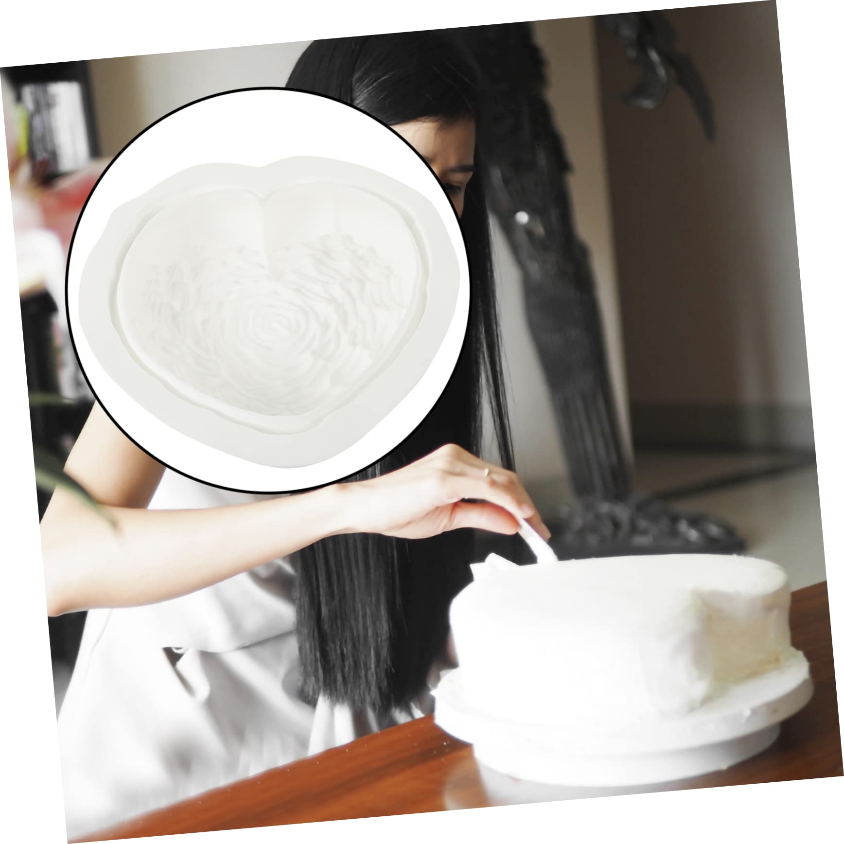 Alipis 3pièces Moule à Gâteau Silicone Forme De Cœur Outil De Cuisson Antiadhésif Pour Gâteaux Chocolat Et Mousse Parfait Pour Fêtes Et Événements Spéciaux