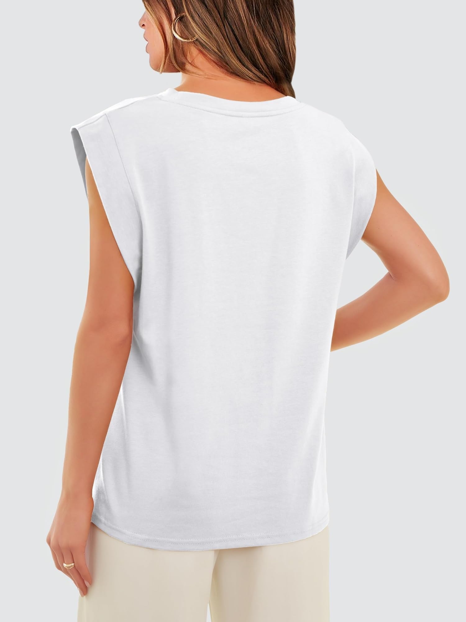 Top da Donna con Maniche ad Aletta Top Estivi T-Shirt Basic Canotta Casual vestibilità Ampia Moda