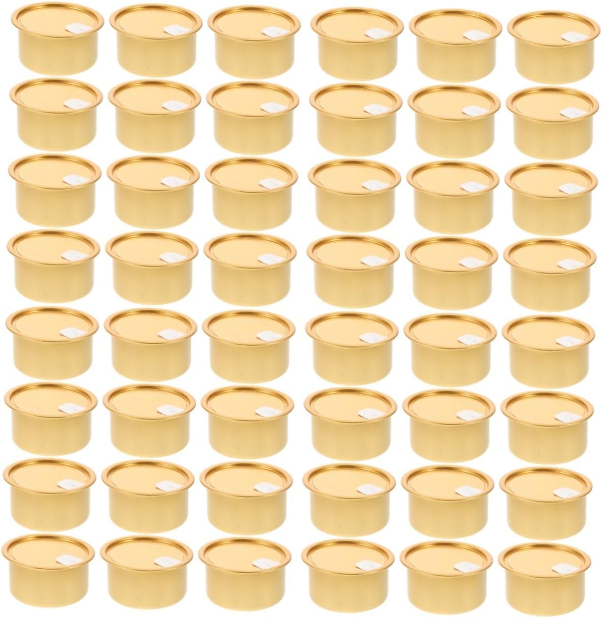 PRETYZOOM 48pcs Empty Food Cans Easy-tear Lids for Pet Food Storage Cake Tins and Dessert Organization and Moisture-resistant