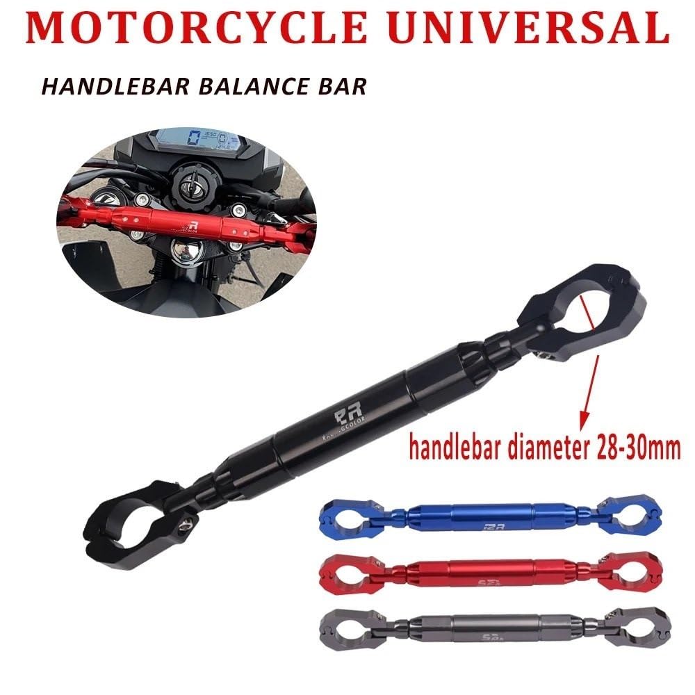 Motorcycle Balance Bar Universal 25mm-28mm Hand Motorcycle Strengthen Balance Handlebar Crossbar Phone Holder Bar For H&ONDA(Titanium)