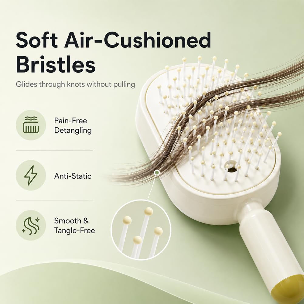 Electric Spray Air Cushion Massage Comb,Masaajero EléCtrico Con Almohadillas De Aire, Cepillo Recargable Para Aceites Esenciales Al Vapor (Purple)