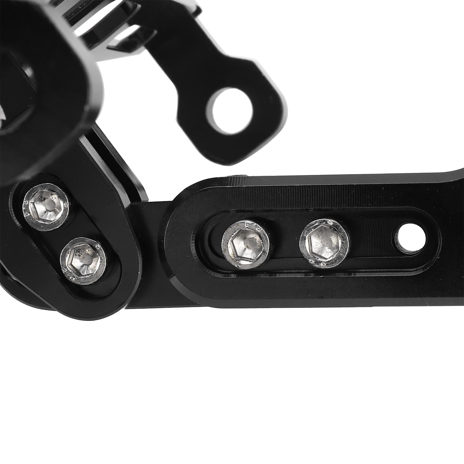 Support de Plaque Immatriculation de Moto, Support de Plaque Immatriculation de Moto Réglable en Alliage Aluminium CNC pour Moto ATV (Noir)