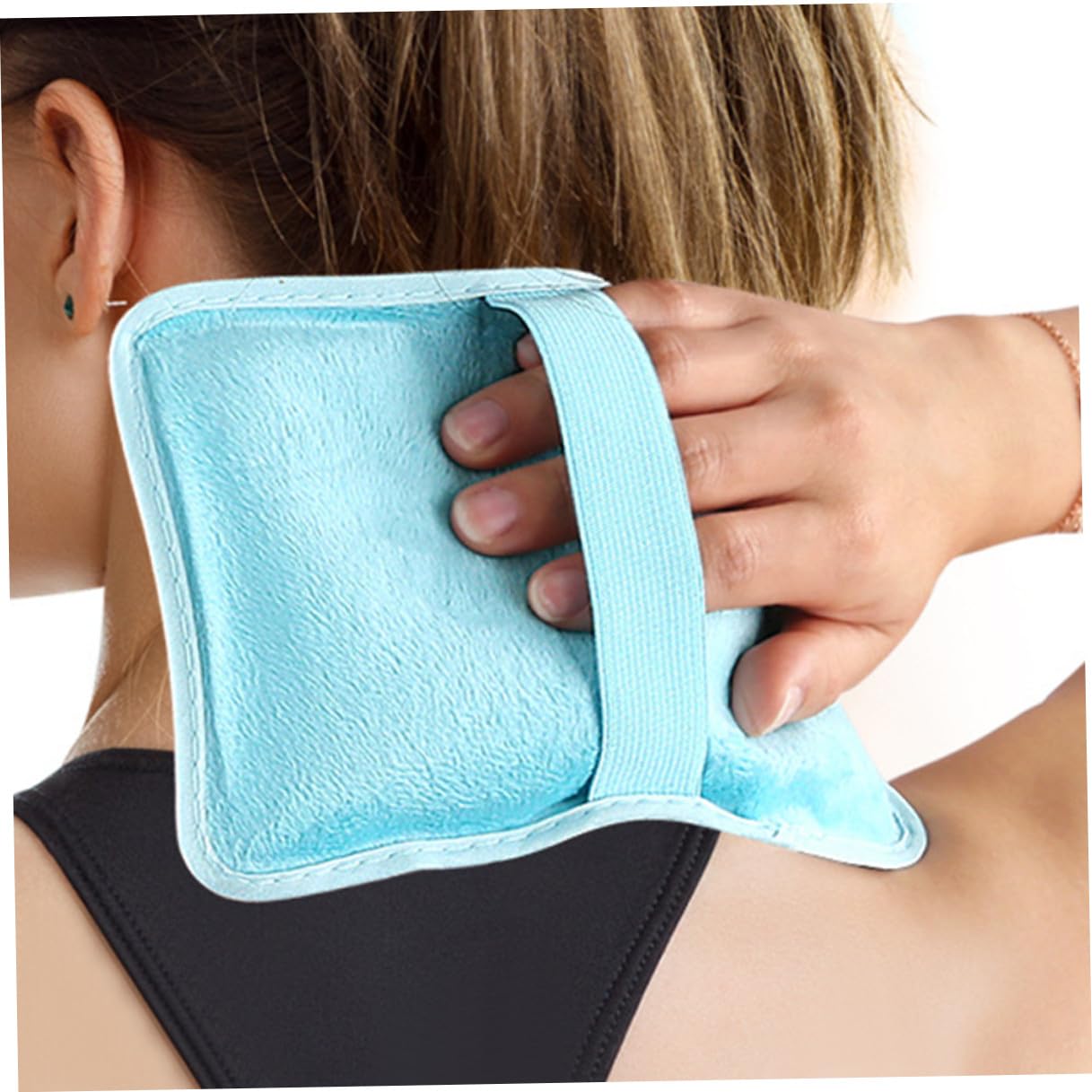 GANAZONO 3 Stück Wiederverwendbare Gel Eisbeutel mit Trägerband für Nacken und Rücken Pvc Kristallmaterial Schmerztherapie und Kältetherapie für Frauen und Männer