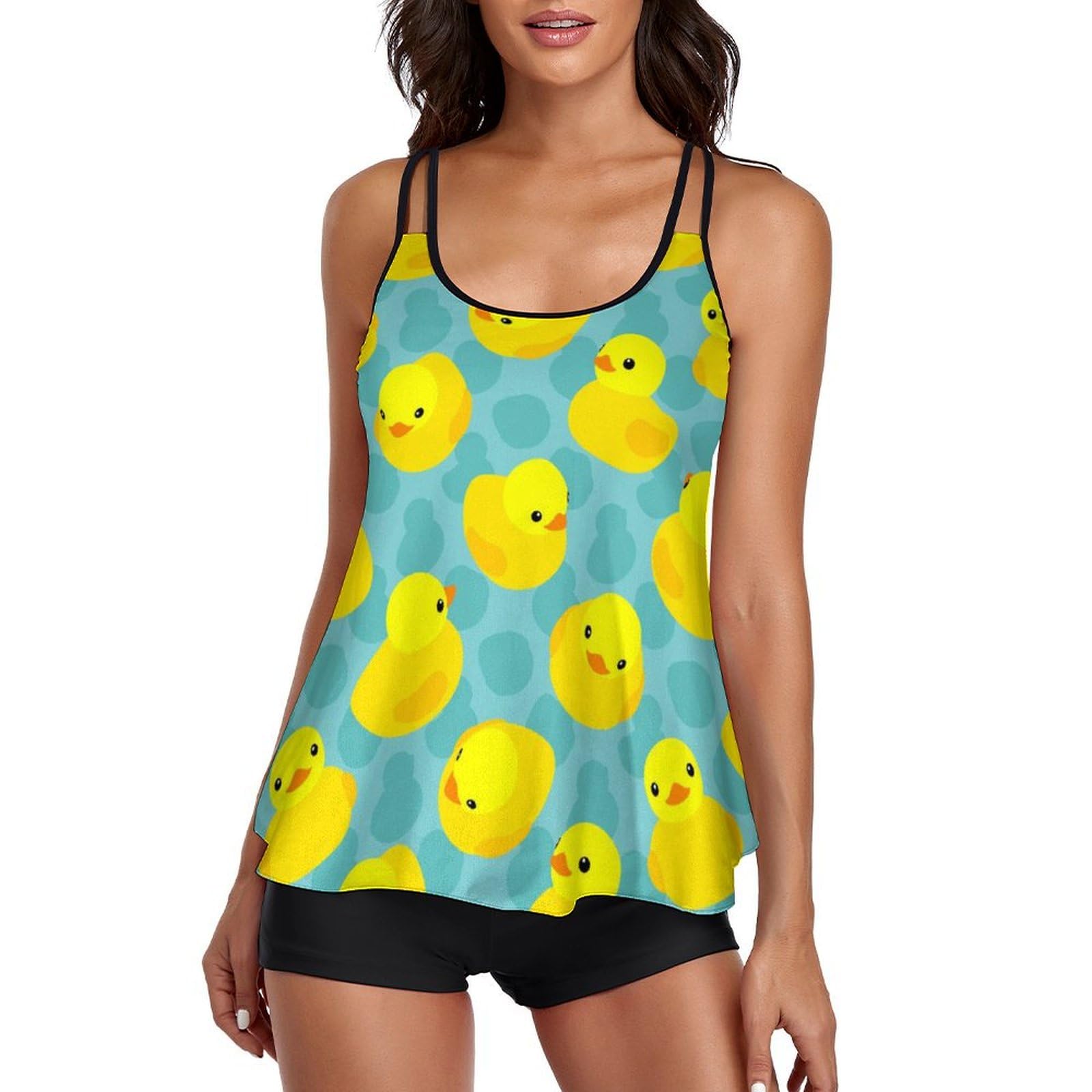 Maillot de bain tankini ensembles bikini short robe de plage imprimé - 8