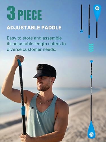 Miniatura 9 de Niphean Tabla de remo inflable con diseño de ala equilibrada y accesorios duraderos de SUP, tablas de remo inflables estables de 11 pies para