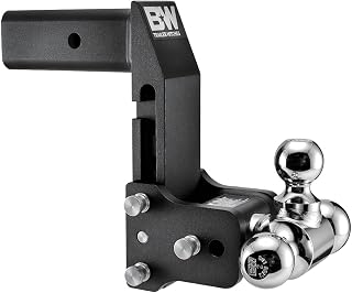B&W MultiPro Tow & Stow TS20067BMP Tri-Ball Hitch for 2.5" Receiver - 18,000 GTW, Adjustable, Stows Under Truck