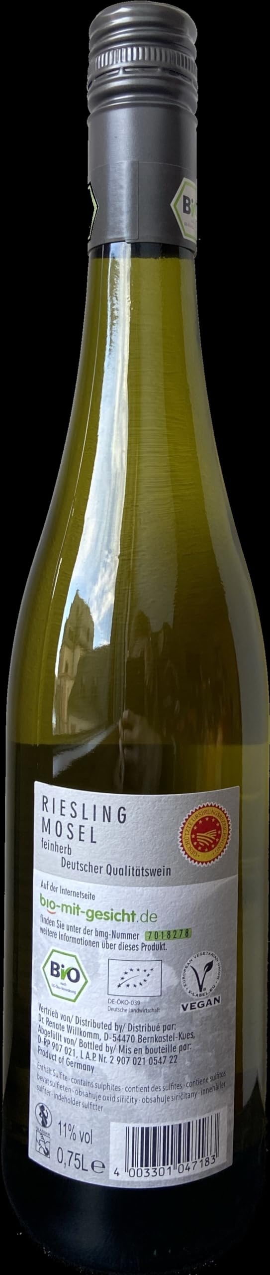 Bio mit Gesicht Riesling Weißwein (6 x 0,75l)
