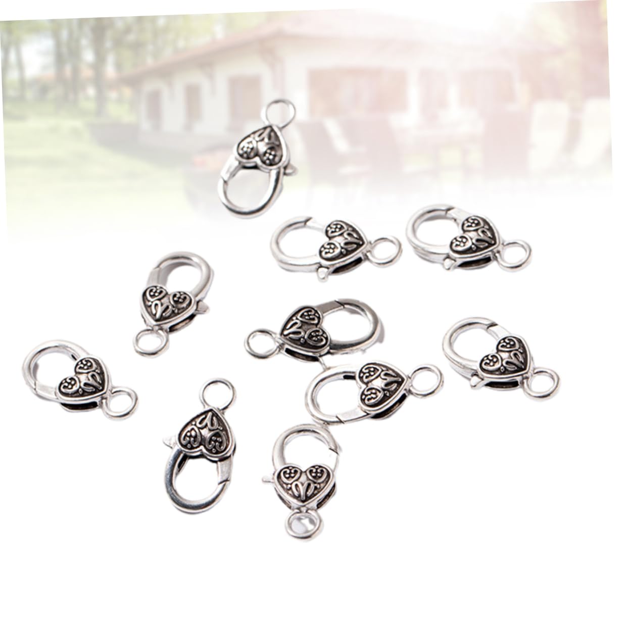 120piezas Hebillas De Langosta Forma De Accesorios De Joyería Antiguo Color Plata Para y Pulseras