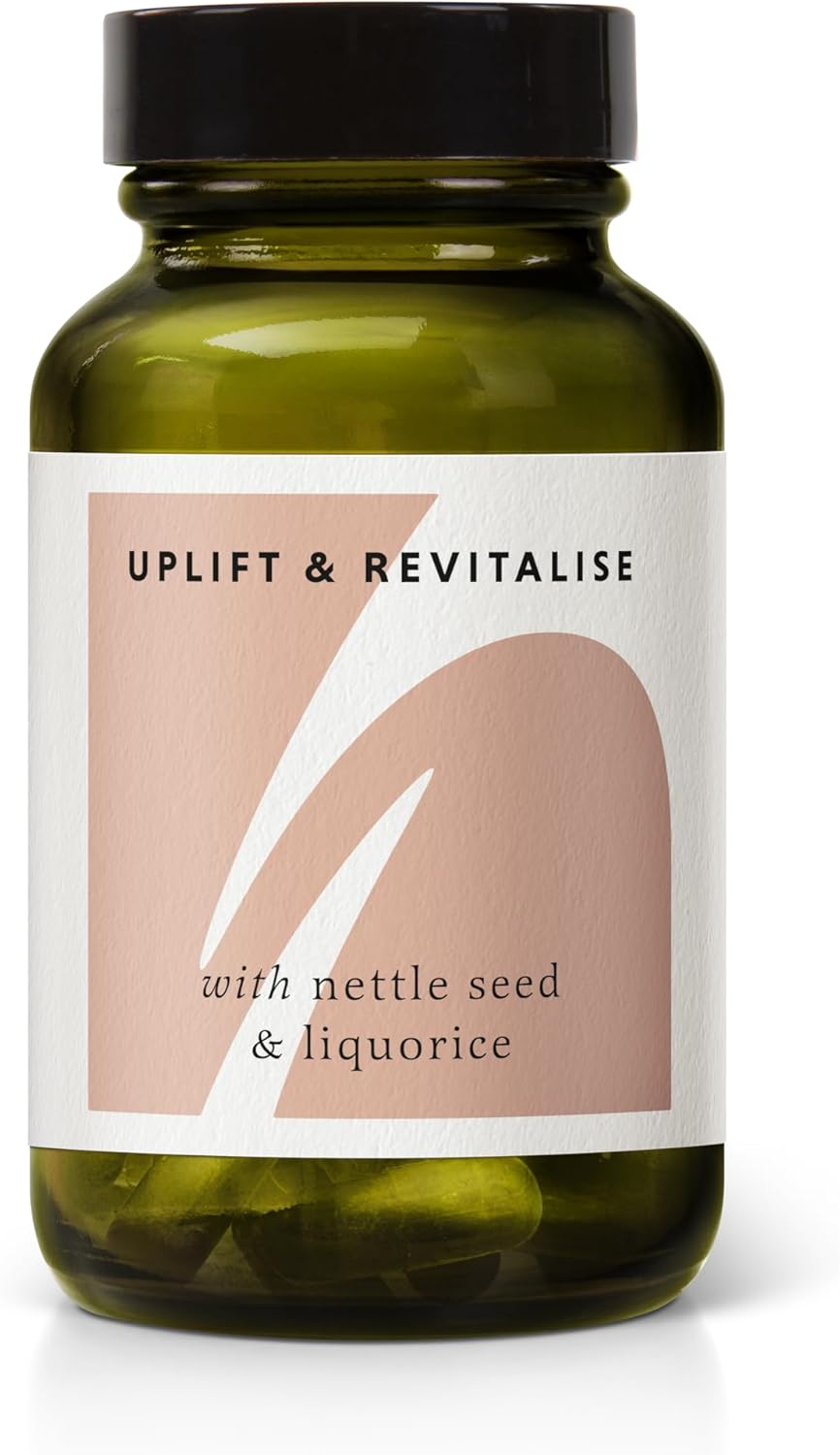 Uplift & Revitalise – 60 Capsules – Nettle Seed, Reishi, Rhodiola and Liquorice Come Together with Vitamin C in This Adaptogenic Blend to Support Your Body with Burnout and Fatigue