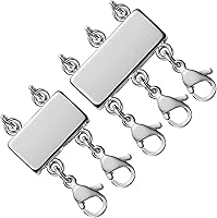 Vista 11 de OHINGLT Cierres de capas de collar Cierre magnético de bloqueo deslizante Conector de collar Multi Strands Slide Tube Clasps