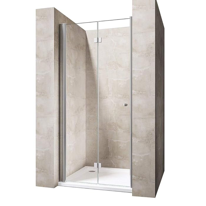 Buy Durovin Bathrooms Frameless Bifold Shower Door 6mm Thick Glass