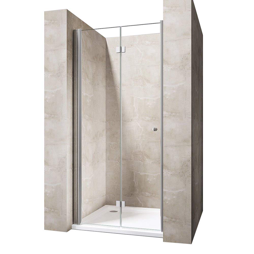 Buy Durovin Bathrooms 1000 x 700mm (Door Size x Depth) Frameless Bifold