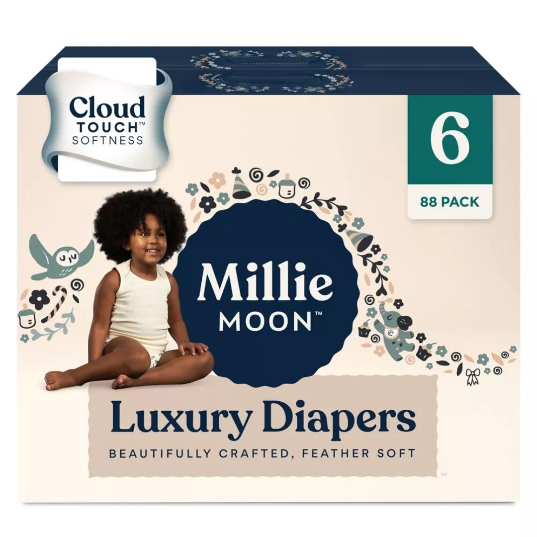 Milm Baby Diapers – Ultra Soft, Leak-Proof, Hypoallergenic Disposable Diapers – (Size 6)