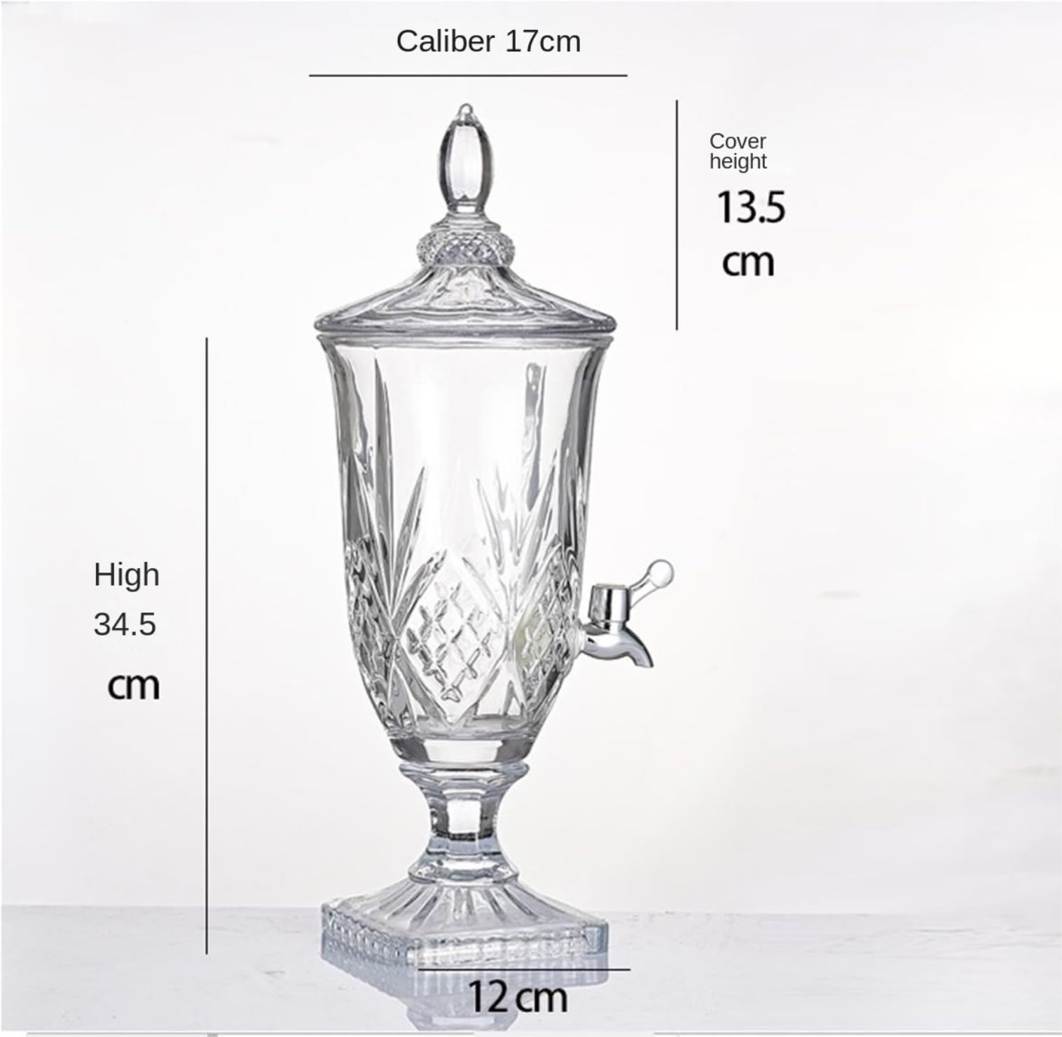 Dispensador de Cerveza Frias Botella De Jugo Cristal En Relieve Con Grifo For Vino para Cócteles Jugos