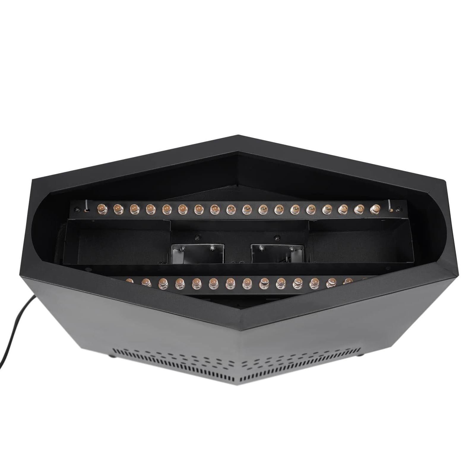 Fałszywy efekt ognia, 36 diod LED elektryczna lampka imitująca ognisko, 3D sztuczny płomień, idealna na imprezy przy ognisku (1.8m/5.9ft)