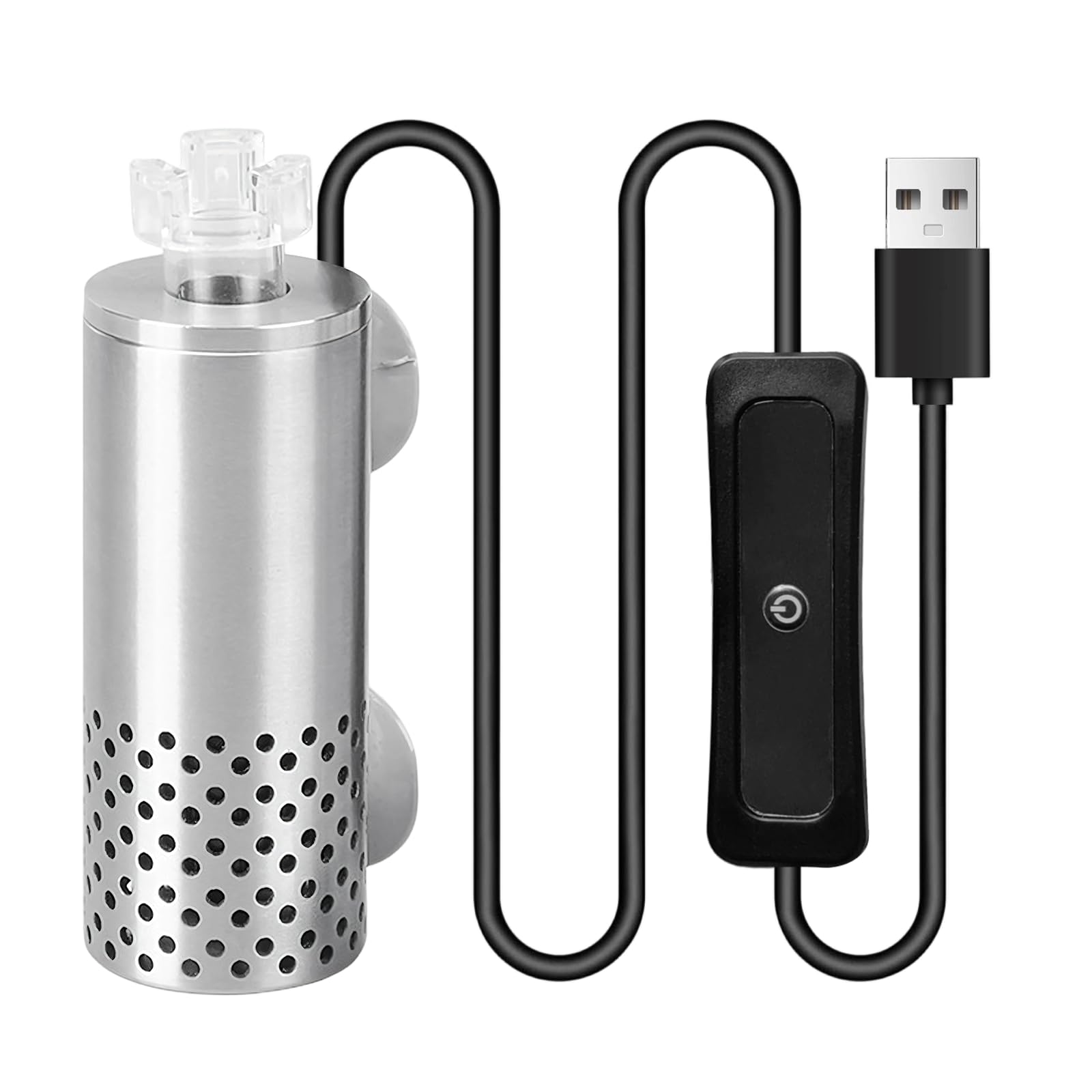 DONGKER Elektryczny przyrząd do usuwania folii olejowej, ze stali nierdzewnej, USB, do akwarium, z 2 mocnymi przyssawkami, do domowego zbiornika na wodę