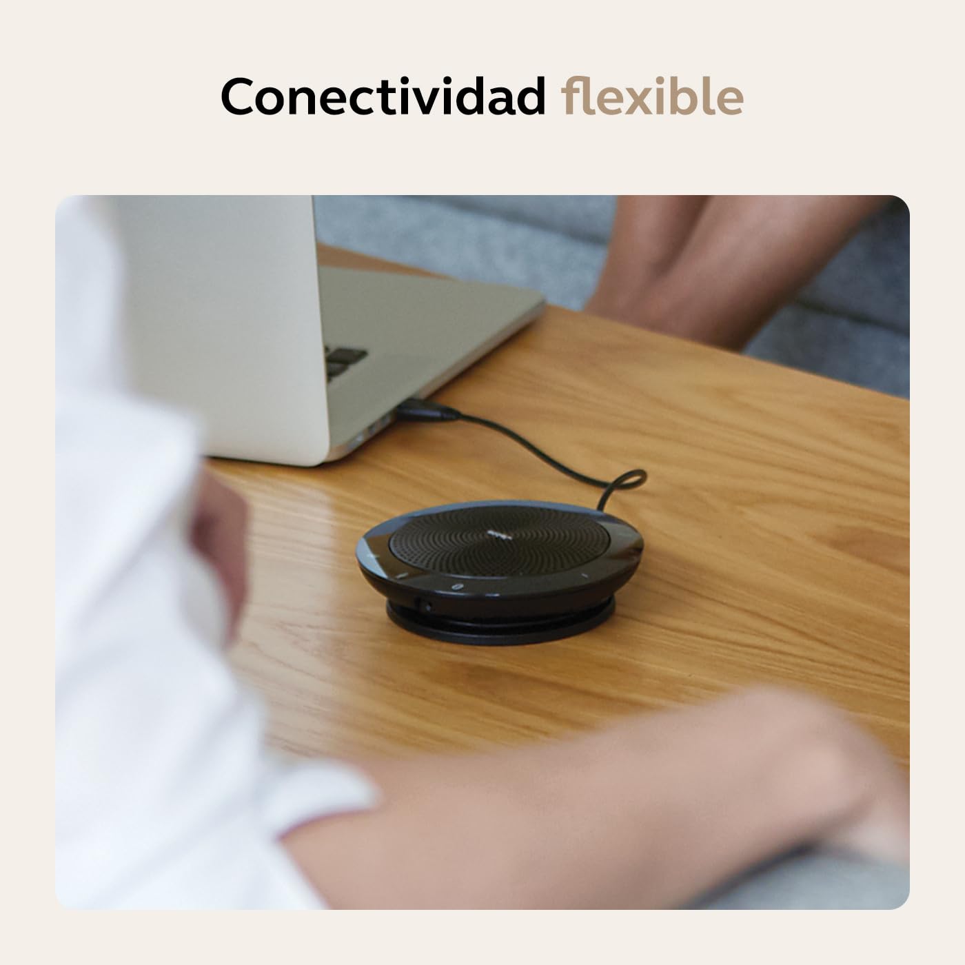 Jabra Speak 510+ - Altavoz Portátil para Conferencias con USB y Adaptador Bluetooth - Certificado por Microsoft - Compatible con PC, Smartphones y Tabletas