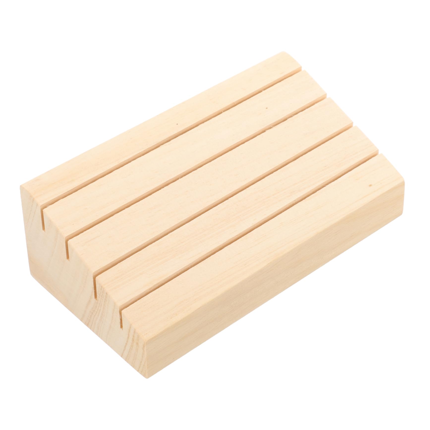 FUNOMOCYA Elevated Card Holder for Adults Wood Material Sturdy Card Display Stand for Gaming