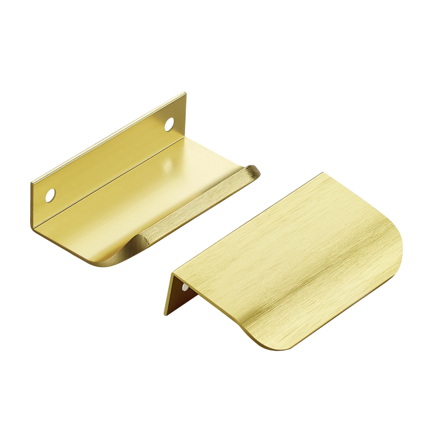 Ravinte Hardware Gold Cabinet Handles Finger Edge Pulls 3 Inch CC 6 Pack