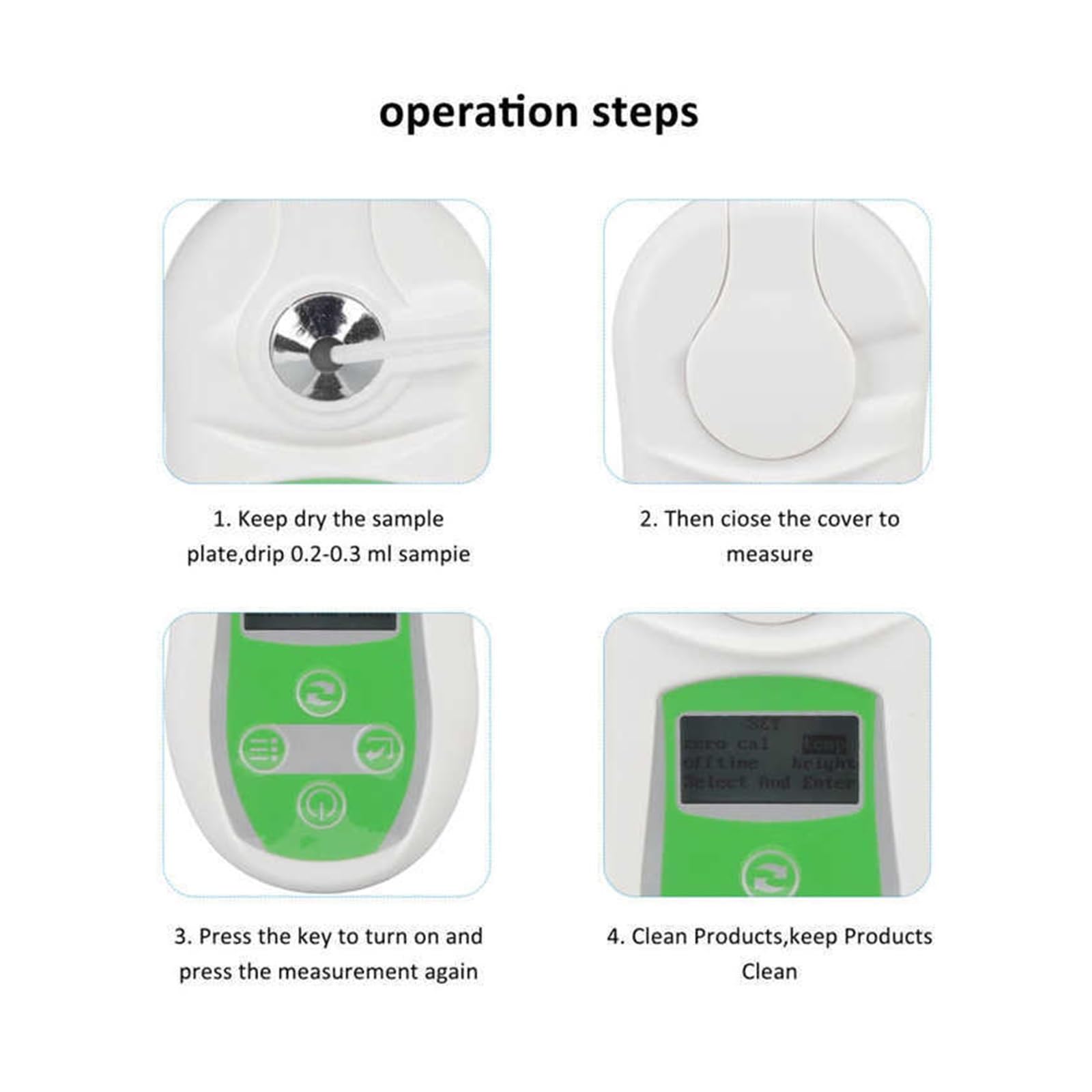 0‑32% Meter Refractómetro Portátil De Mano Reader Tester For La Medición del Contenido Azúcar Bebidas Frutas Respuesta RáPida