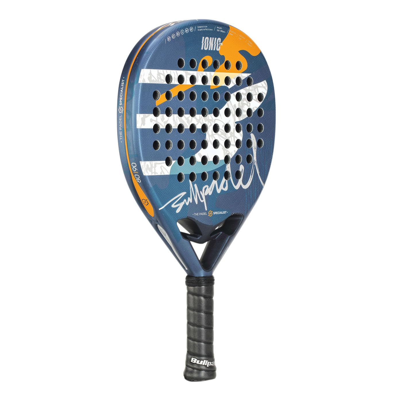 BULLPADEL Padel Racket Ionic Control 2025 | Professional Round Shape Pala Padel | Glaphite & MultiEva Core | XForce Technology & CarbonTube Frame | Superior Control & Precision for Advanced Players