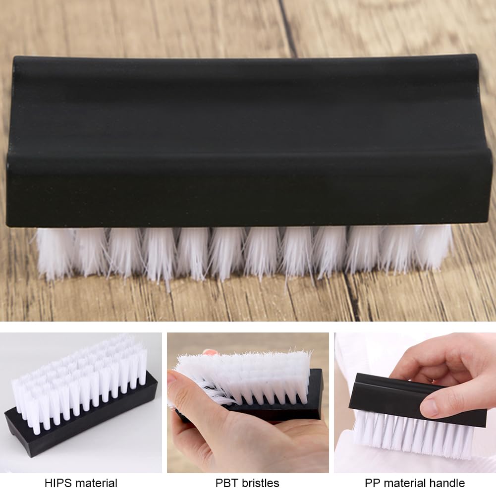 2 pcs Hand Nail Brush for Cleaning Fingernails Unisex Plastic Hand Wash Brushes Nail Clean Nail Finger Tip Scrubbing Brushes for Cleaning Nails/Toes Nails/Clothes/Shoes/Wall(COLOUR:Black+White) - Image 4