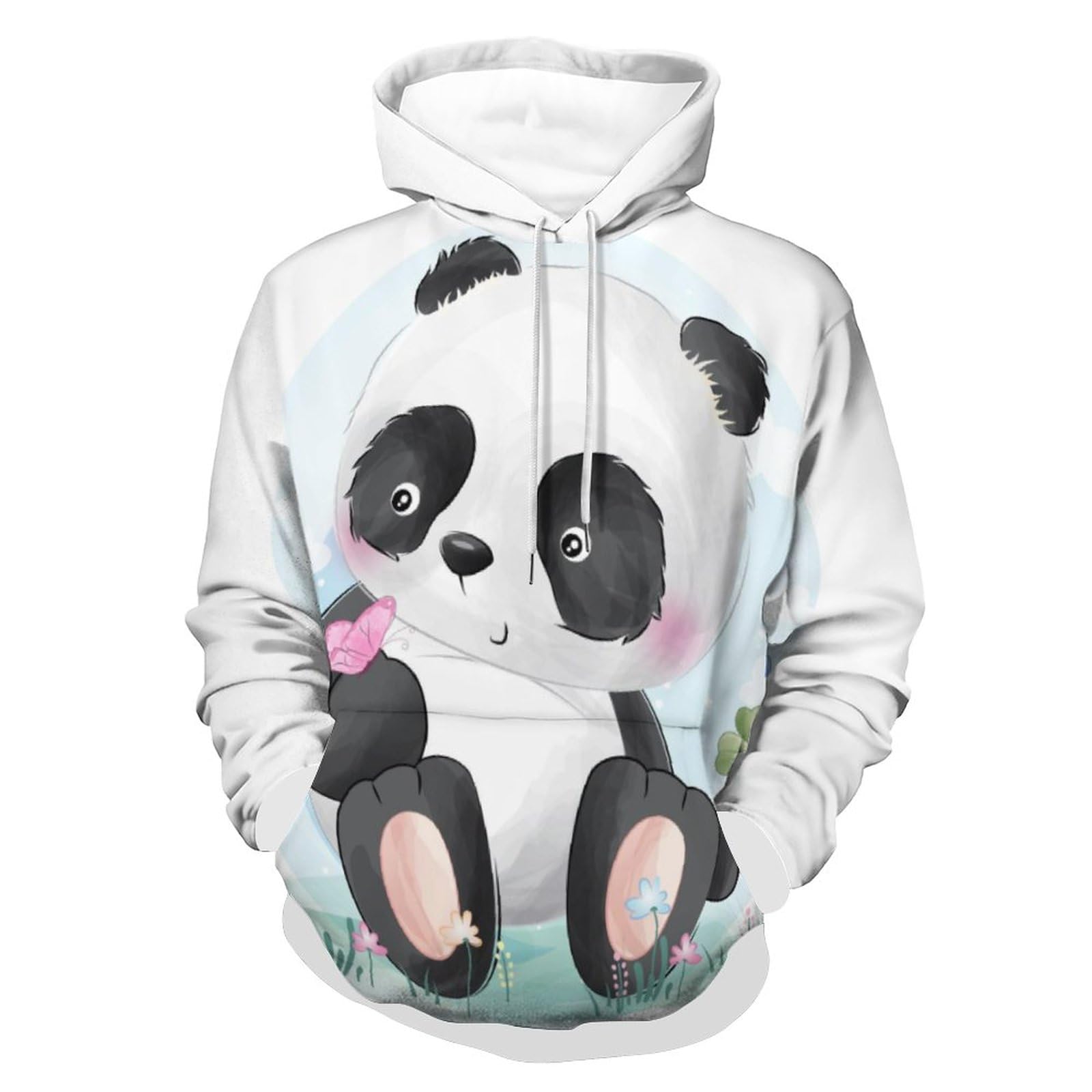 Hoodie oiseau panda UMENG pull col capuche unisexe taille S - 8