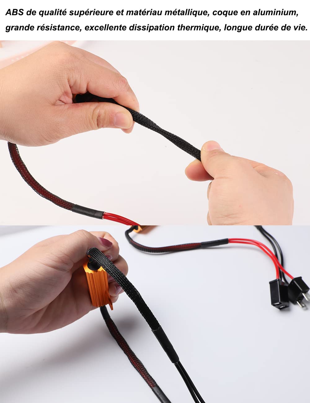 H7 LED Anti Errore Canbus - Decodificatore per Faro Auto LED con Cancellatore di Codice Errore - Plug & Play Anti-interferenza Radio Audio - 2 Pezzi