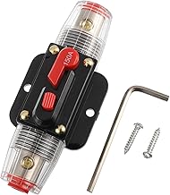 BOJACK 150A Audio Inline-Leistungsschalter-Reset-Sicherungshalter 12V-24V-DC-Reset-Sicherungshalter mit manuellem Reset 3-15AWG Überlastschutz für den Schutz von Kfz-Marineboot-Audiosysteme