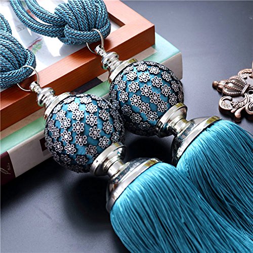 Luxe décoration de la Maison fenêtre Clips Accessoires Suspendus Ceinture Boule Rideau Sangle Gland Attache Embrasse Boucle-café Noir