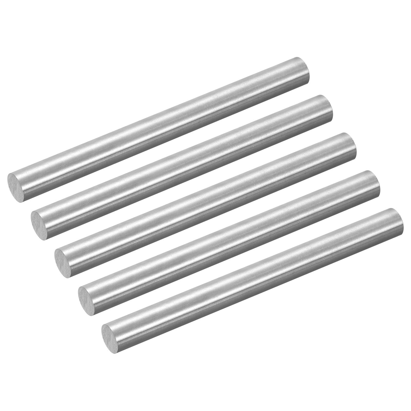 QUARKZMAN 5Pcs Barre Ronde En Titane GR5, Diamètre 10mm 0.39" Longueur 100mm 3.94" Métal Solide Alliage De Titane TC4 Barre Ronde Pour Model Plane Cars Ship DIY Craft Travail Des Métaux