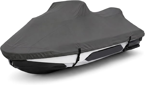 North East Harbor Gray Trailerable PWC Personal Watercraft Cover Covers Fits 2-3 Seat Or 127"-135" Length Fits Waverunner, Sea Doo, Jet Ski, Polaris, Yamaha, Kawasaki Covers P2B138-GRY